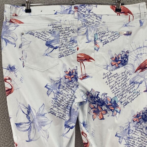 Chicos Jeans Womens 4 US 20R White Blue So Slimming Bon Voyage Girlfriend Ankle* - Picture 4 of 12